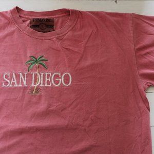 Pink "San Diego" Oversized Graphic Tee, 100% Cotton